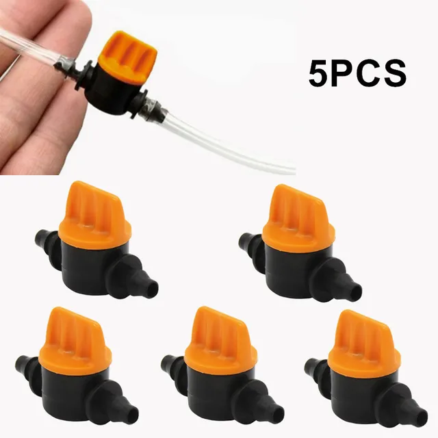 5Db 1/4 "Mini Szelepkert Csap 4/7 - 6 Mm -Es Kerti Öntözés Szögesdrótszelep -Szelep Tömlő Öntözőszerelvényekhez