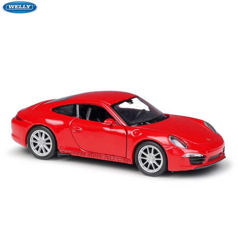 WELLY 1:36 Porsche 911 Carrera S сплав модель машины Моделирование Коллекция игрушек вытягивающийся автомобиль коллекция подарков