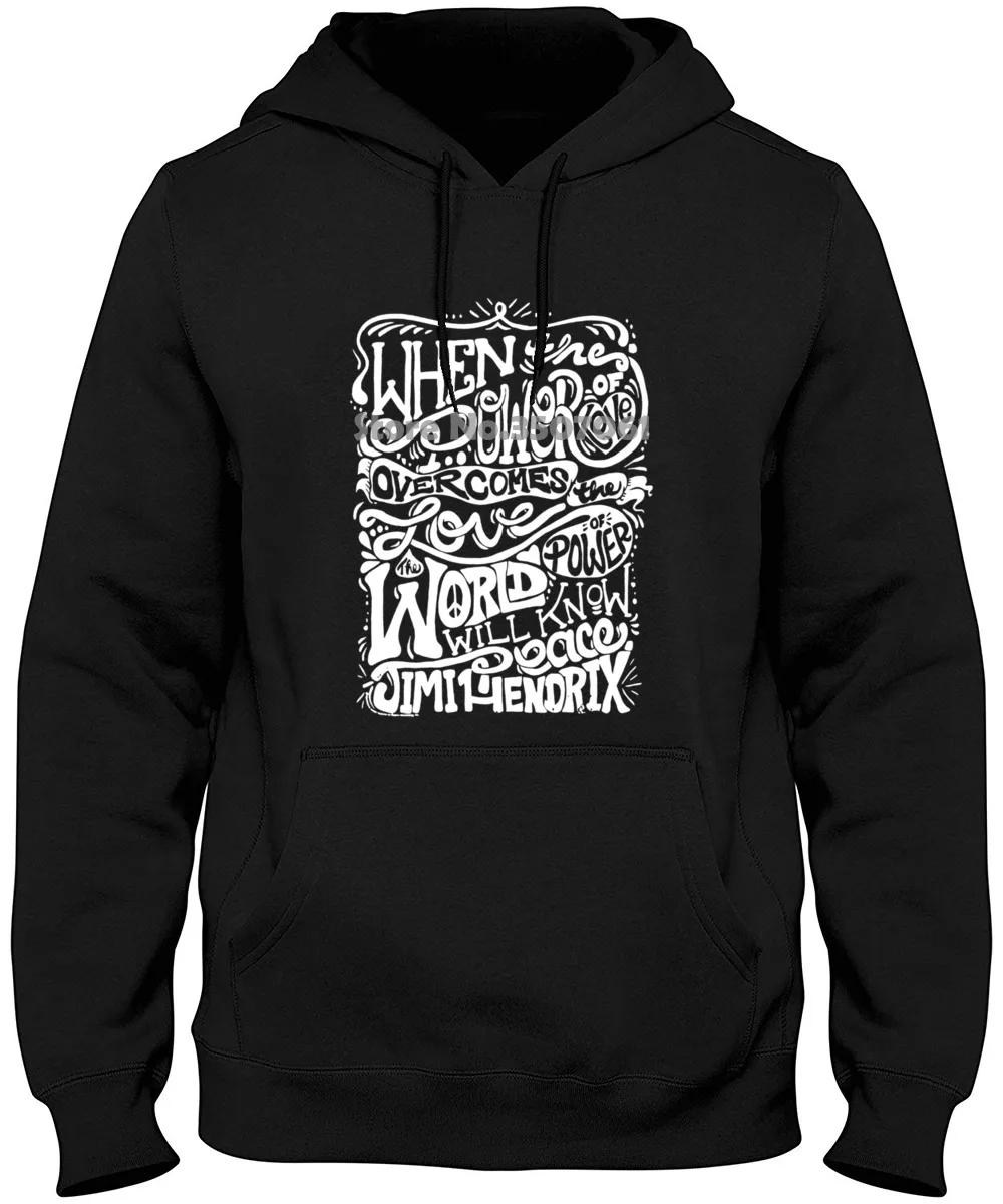

Jimi Hendrix Men's Typography Slim Fit Black Men 100% Cotton Prin Hoodies & Sweatshirts