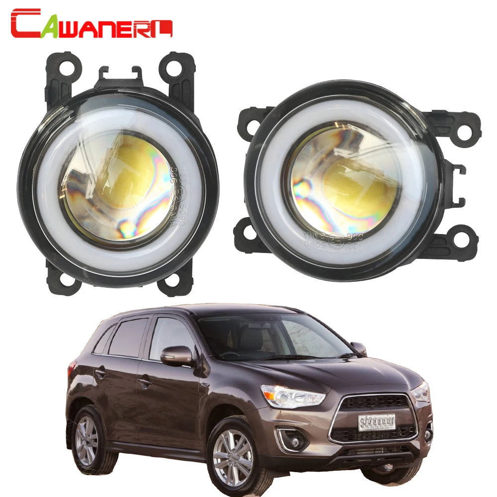 Cawanerl для Mitsubishi ASX 2013 автомобильные аксессуары 30 Вт Светодиодный противотуманный светильник COB Angel Eye DRL Дневной ходовой светильник H11 12 В