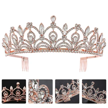 

1pc Headdress Decorative Elegant Exquisite Delicate Fashion Hair Accessory Crown Headdress for Party Girls Bridal Wedding