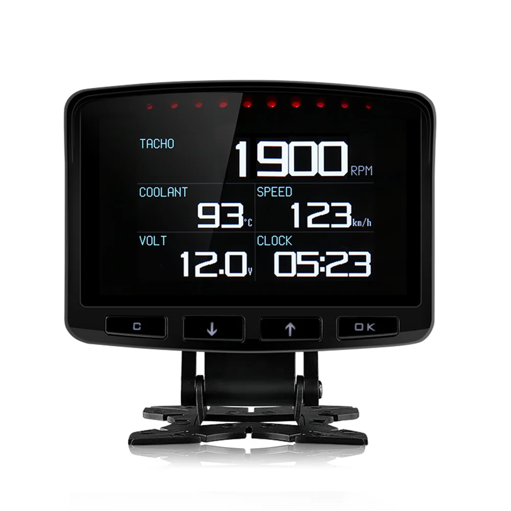 Автомобильный цифровой счетчик OBD HUD измеритель скорости температуры воды