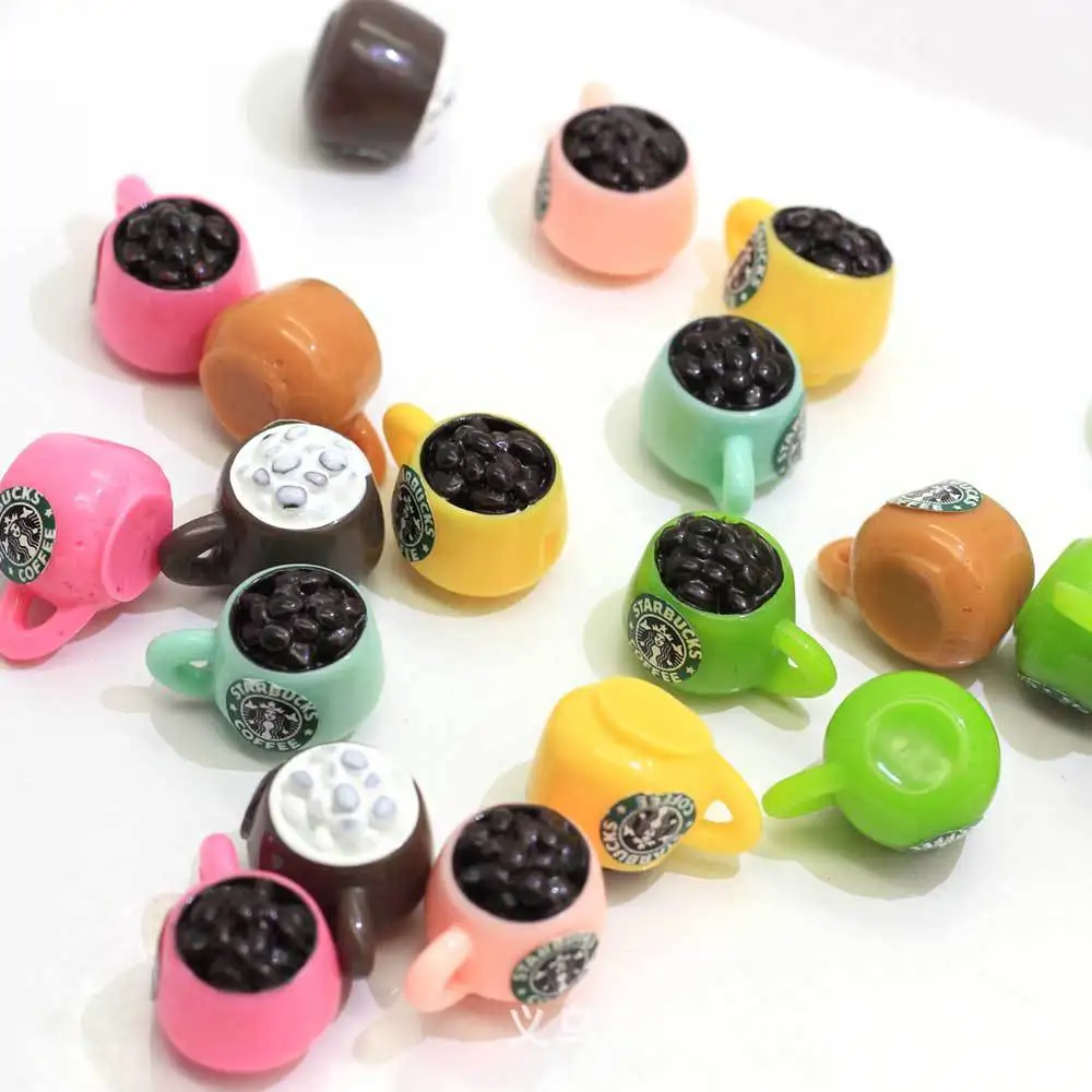 10 шт. миниатюрный 3D Kawaii кофейная чашка резиновый кабошон сделай сам ювелирное