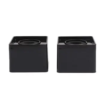 

2Pcs Portable ABS Injection Molding Square Shaped Interview Mic Microphone Logo Flag Station Logo (Black)