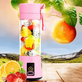 

380Ml Portable Juicer USB Rechargeable 6 Blades Juicer Smoothie Blender Machine Mixer Mini Juice Cup