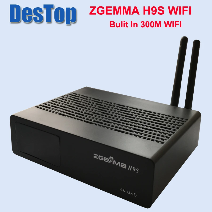 2 шт./лот 2019 супер Распродажа ZGEMMA H9S 300M WIFI 4K UHD TV Box H.265/HEVC поддержка QT I P One DVB S2X Sat