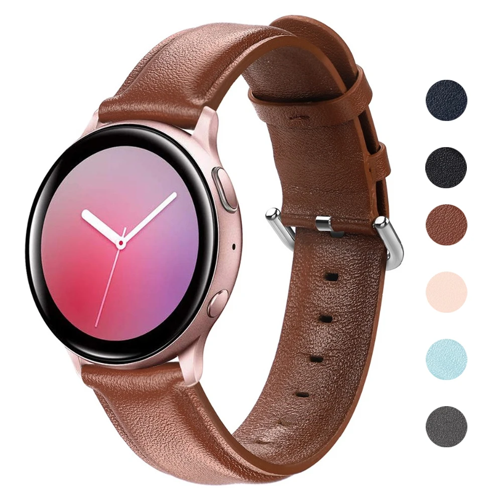 Galaxy watch active 2 ремешок для Samsung Watch 42 мм 44 из коровьей кожи 20 часов Active2|Ремешки часов|