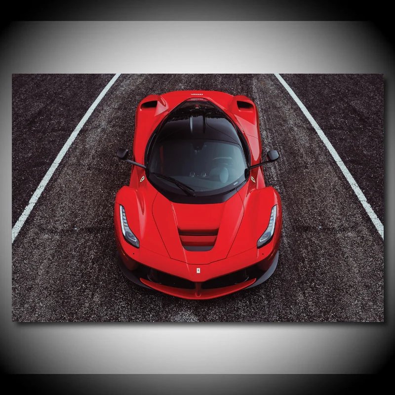 Картины на холсте Ferraris Laferrari красный автомобиль суперкар плакаты современные