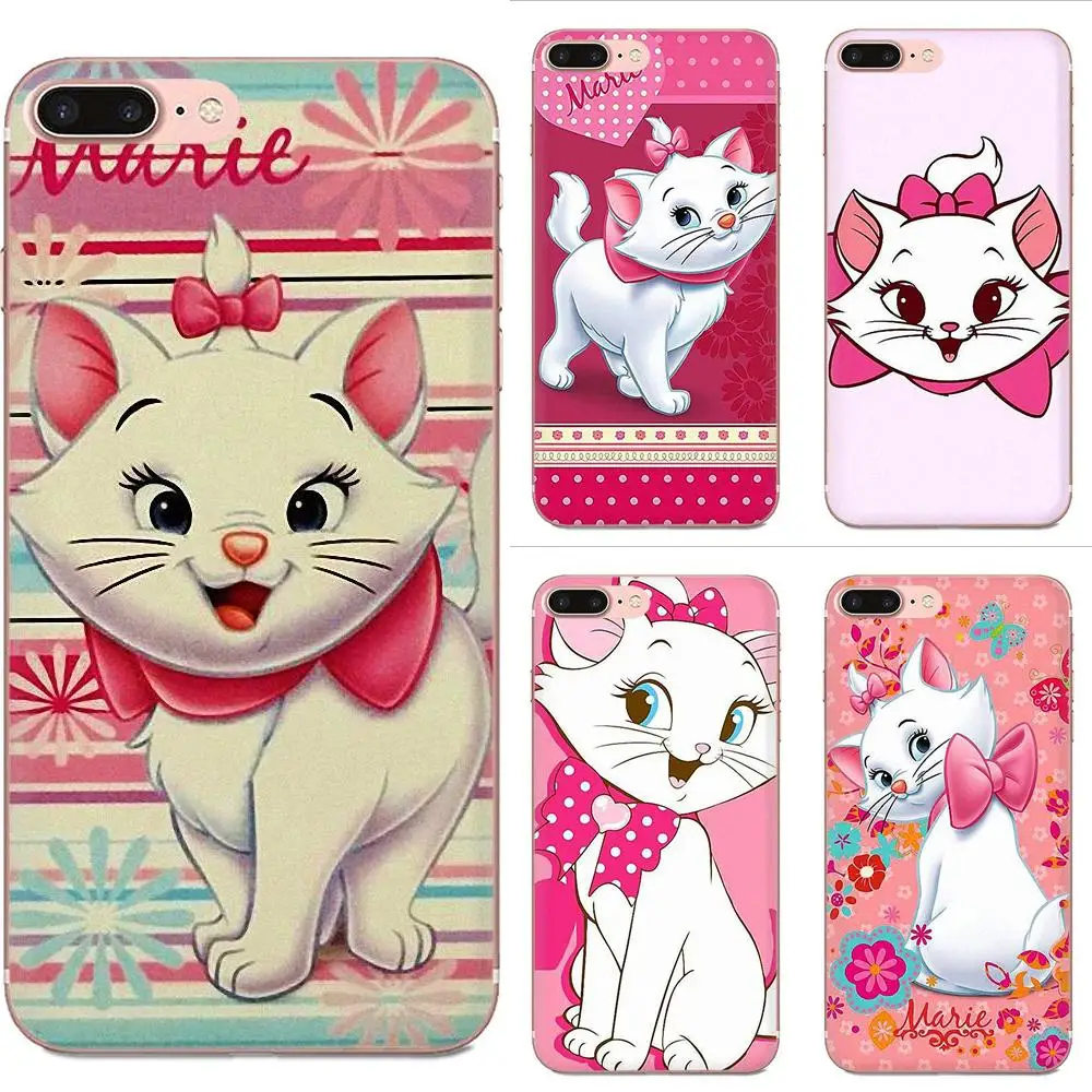 Pink Marie Cat For Motorola Moto G G2 G3 G4 G5 G6 G7 Plus Xiaomi Redmi Note 8 8A 8T 10 K30 5G TPU Pattern Phone | Мобильные телефоны