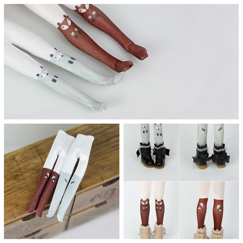 1 шт. новые колготки с изображением лисы 2 цвета для кукол blyth azone ob24 1/6 аксессуары