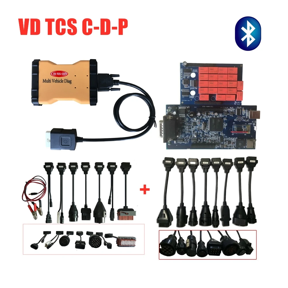 Мульти Автомобиль Diag. R0 с keygen MVD bluetooth OBD2 сканер VD TCS C-D-P Pro Plus Multidiag Pro MVDiag+ 8 шт. автомобиль/грузовик кабель