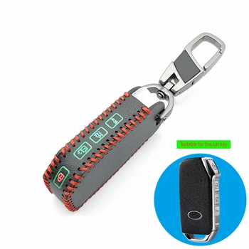 

For Kia Cerato Sportage Ceed Sorento 2017 2018 2019 3/ 4 Buttons Smart Remote Luminous Leather Key Case Fob Shell Cover Holder