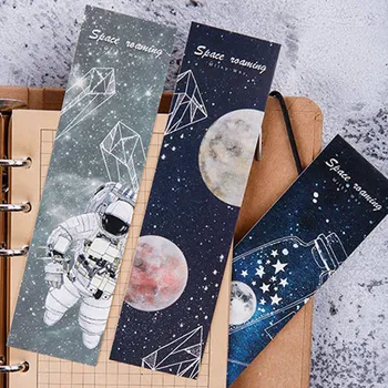 

1Pack Roaming Space Paper Bookmarks Creative Bookmark for Students Teachers Graduation Gifts School Office Supplies
