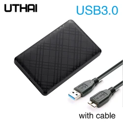High - Speed USB 3.0 External Hard Drive Enclosure for 2.5 - Inch SATA HDDs - 6TB Capacity with Cable Included (T43 - Black - USB - 3 - 0)