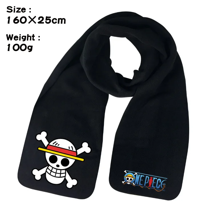 Аниме one piece зимние теплые шарфы Luffy Law мягкий мужской теплый длинный шарф шаль Косплей Костюм Рождественский подарок - Цвет: J