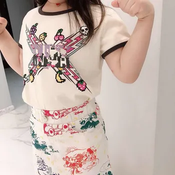 

kids Tees fruit cherry strawberry pattern summer kids tshirt girls tshirts