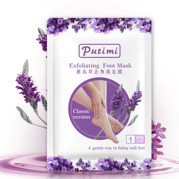 

PUTIMI Lavender Exfoliating Foot Mask for Pedicure Socks Dead Skin Remover Moisturizing Whitening Foot Peeling Mask for Legs
