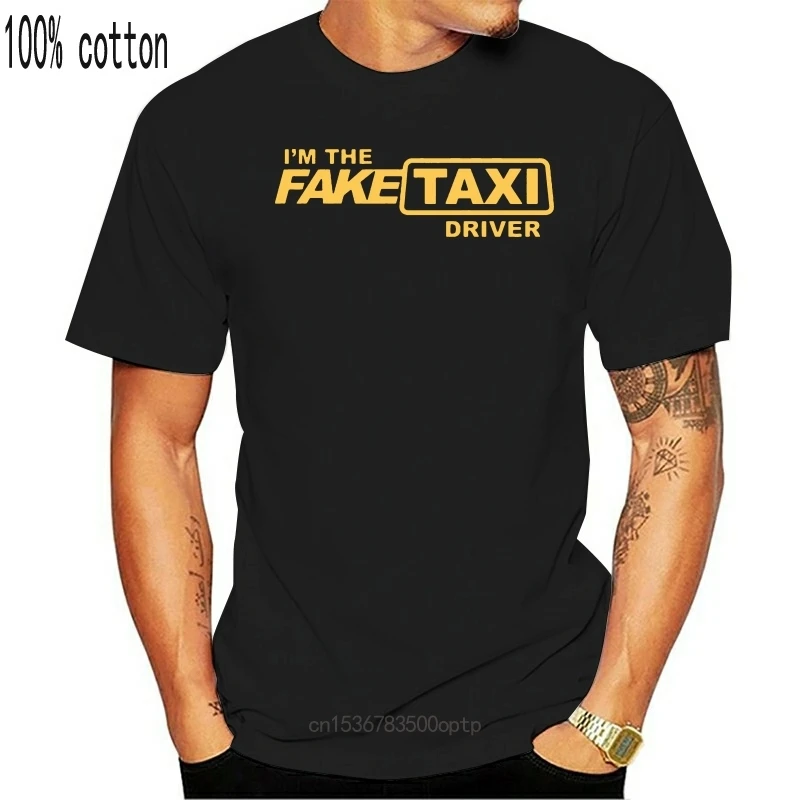Футболка мужская с надписью I M The Fake Taxi Driver | Мужская одежда