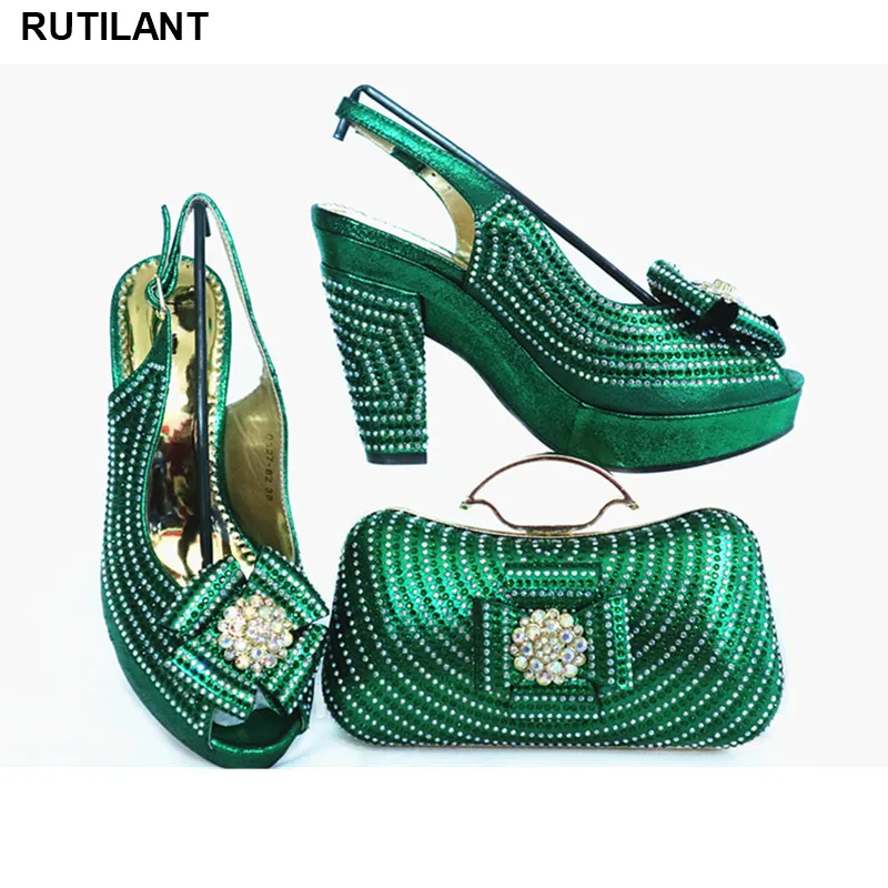 

Latest Design Nigerian Shoes and Matching Bags African Matching Shoes and Bags Italian In Women Spring Shoes Platform Women