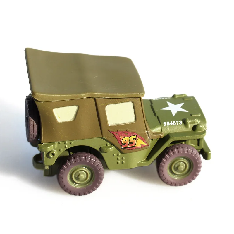 Disney Pixar Cars Sarge Американский WW2 джип военные транспортные средства ambods Merchant Miles литая под давлением игрушка модель игрушки для детей