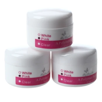 

3 X Acrylic Crystal Powder For Nail Nail Art Deco pink