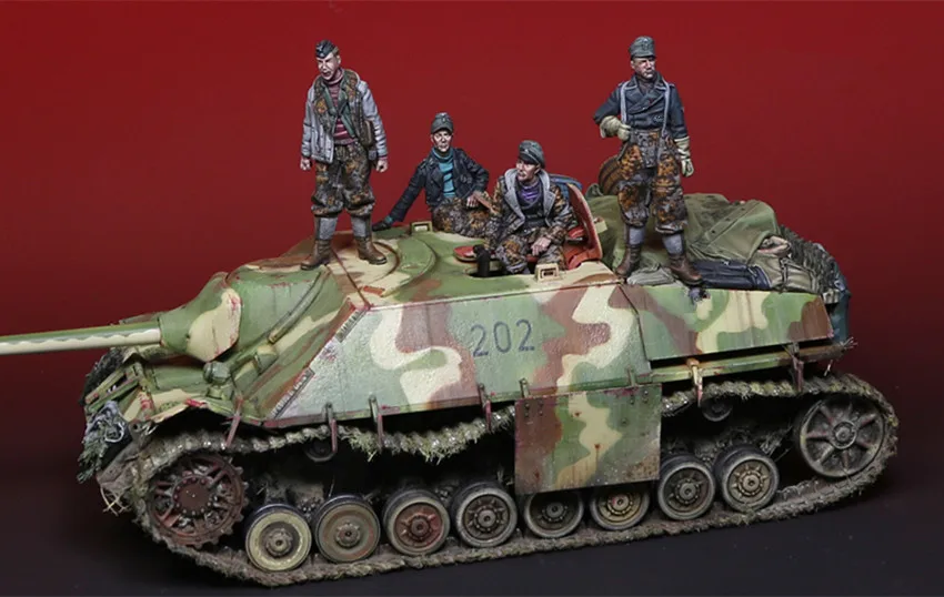 1/35 каучуковая фигурка модель комплект Unassambled Неокрашенный/974 (4 фигурки Без