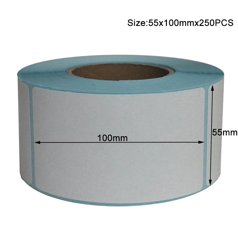 55x100mm-250pcs 20x10 мм этикеток-700 штрих-код стикер в рулоне самый сильный и толстый-тепловой почтовые BPA бесплатно, супермаркет пустой стикер - Цвет: 55x100mm-250pcs
