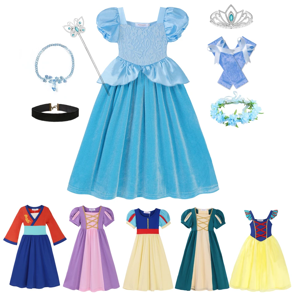 Muababy Kids Princess Girls Dress Christmas Dress Abbigliamento Chidren Birthday Party Costume