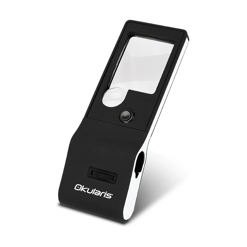 

3X 10X 55X 3 Lens Magnifier Portable Square Microscope Loupe Magnifying Glass Ultra-Thin Portable Square with Led Light Uv
