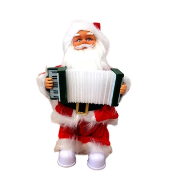 

Christmas Decorations Santa Claus Ornaments Electric Standing Doll Pendant For Home Xmas Happy New Year Gift
