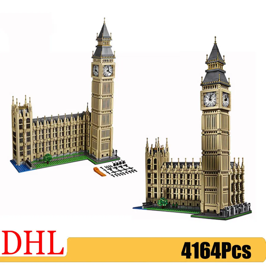 

City Street View Famous Building Big Ben Elizabeth Tower Model 4164Pcs Blocks Brick Compatible Legoed 10224 17005 Toy Gift