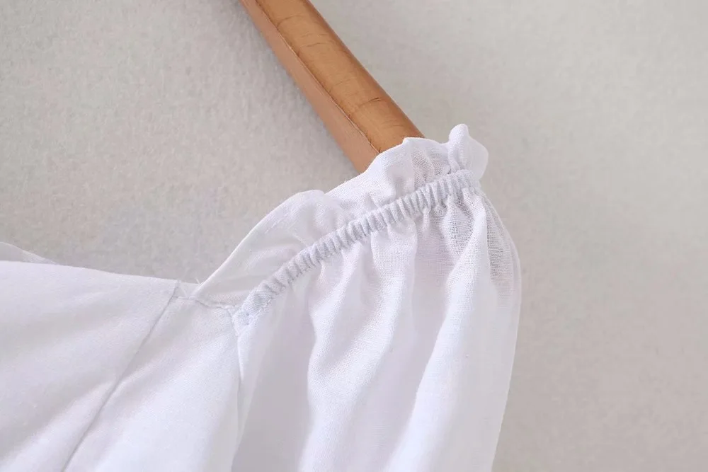 Bazaleas Дворцовая белая блузка женская модная блузка винтажная blusas mujer de moda центральные значки Blusa Feminina Прямая поставка