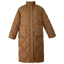 2021 fashion Best Cheap Cotton Winter Long Regular Sleeve Women Down Jacket Quilted Padded Coats  Plus Size Turtleneck Parka