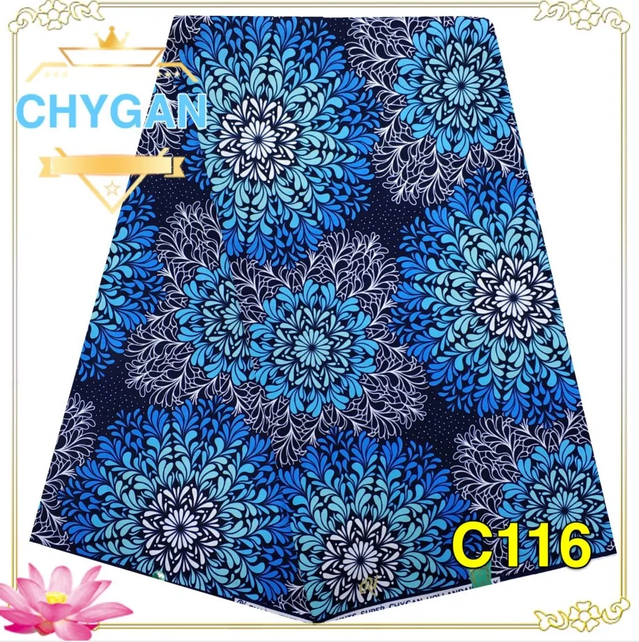 

RONVITAL CHYGAN WAX FABRIC AFRICA PRINT MATERIAL LADY DRESS DIY WAX FABRIC NIGERIA STYLES 100% COTTON 6YARDS/FREE SHIPPING