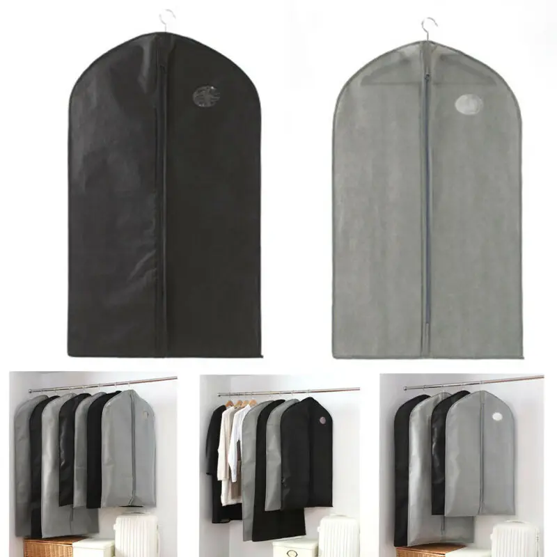 1 шт. черный/серый пылезащитный чехол для одежды домашняя сумка для хранения одежды костюм платье пальто Чехол Контейнер органайзер для хранения