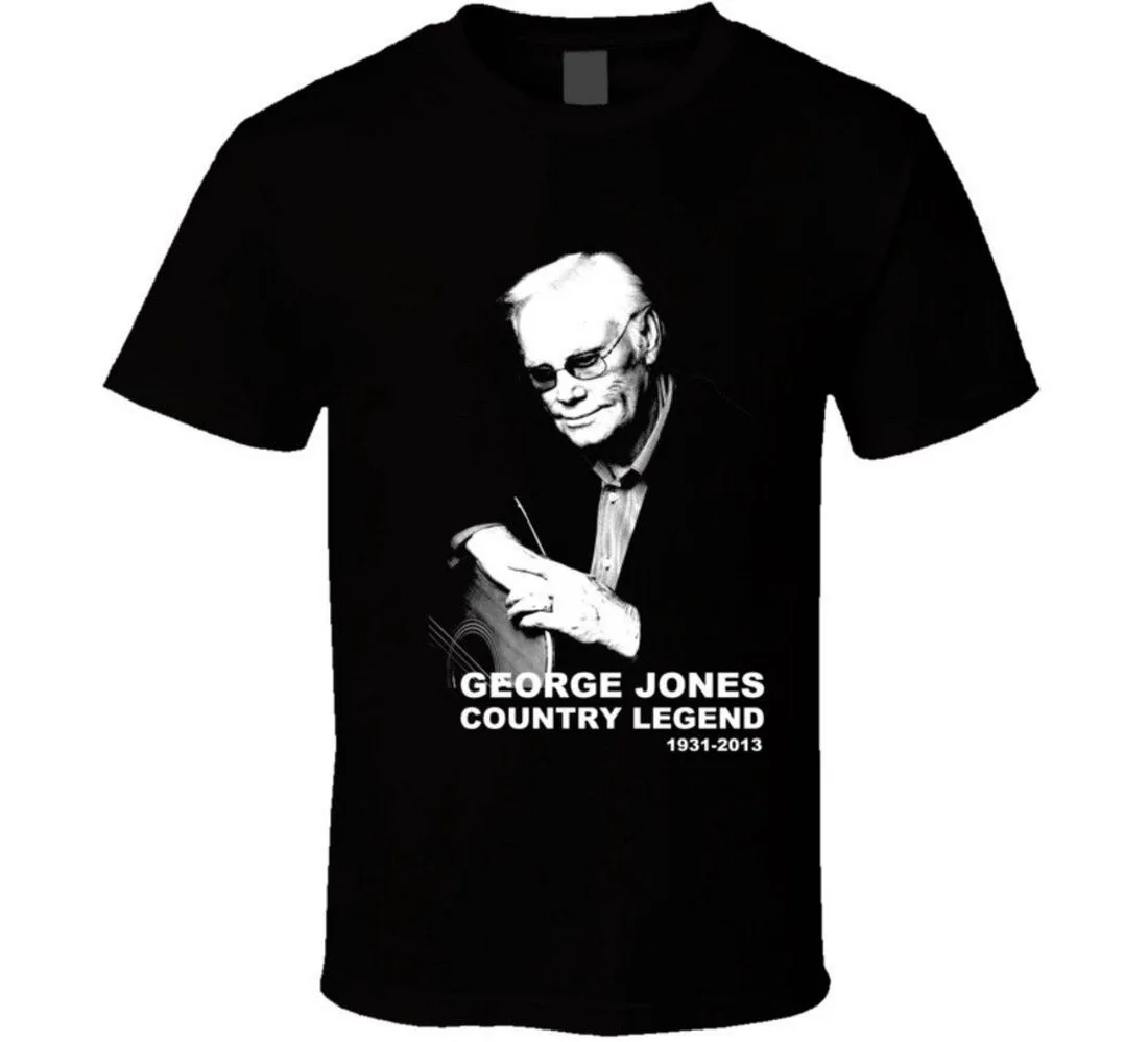 Мемориальные Топы Джордж Джонс кантри легенда футболка новейший стиль | Мужская