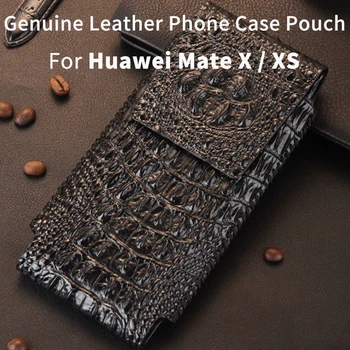 

Genuine Leather Phone Pouch For Huawei Mate X Pouch Huawei MateXs case Phone Case MateX case cover MateXs 5G case popsocket