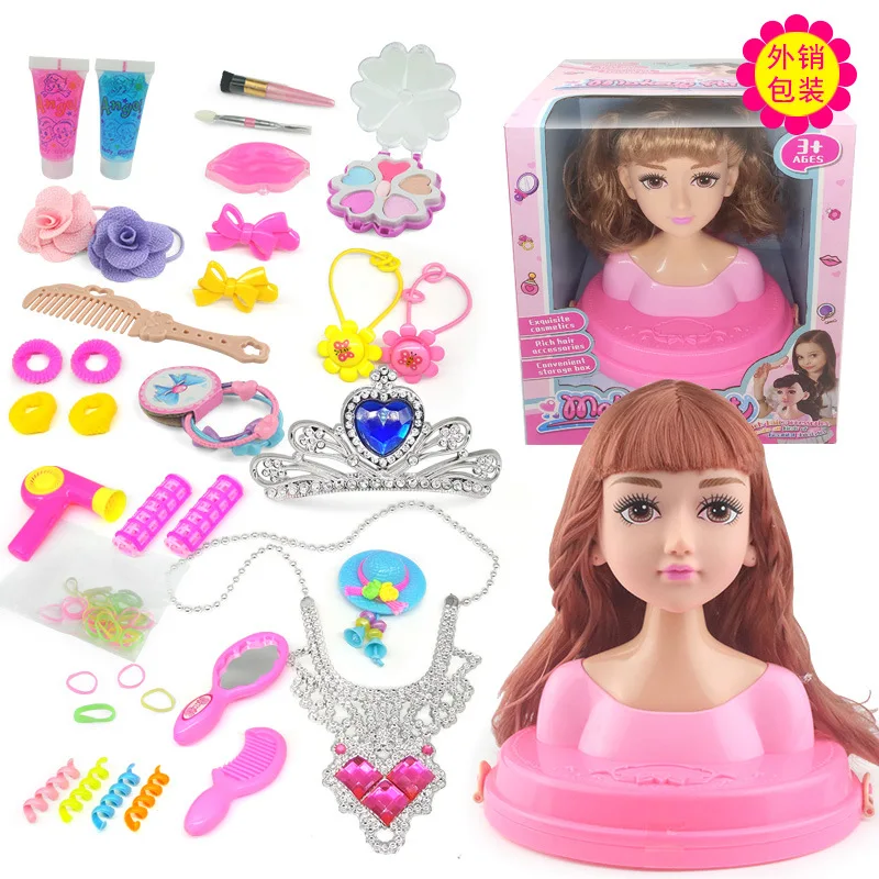 Половина тела можно сделать парикмахерские принцессы для куклы Барби Подарочный набор с сделать прическу аксессуары ручной работы игрушки подарок для девочки - Цвет: G