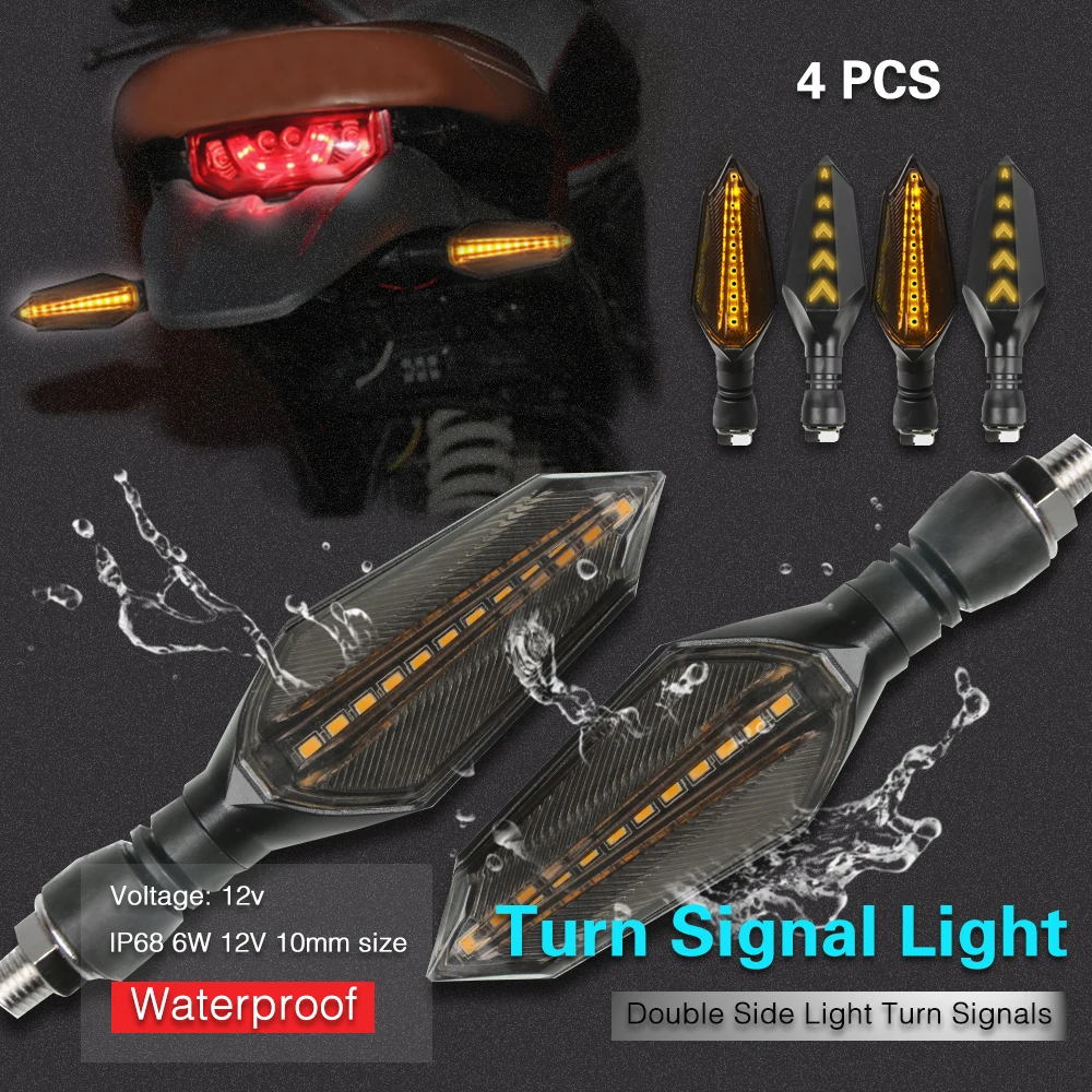 

LED Turn Signals Light Amber Flasher Stop Tail Lamp Indicator Lighting FOR SUZUKI V-Strom 1050/XT Kawasaki NINJA ZX-25R ZX 25R