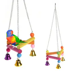 Pet Птица Попугай попугая волнистый Попугайчик клетка гамак свинга стенд подвесными игрушками