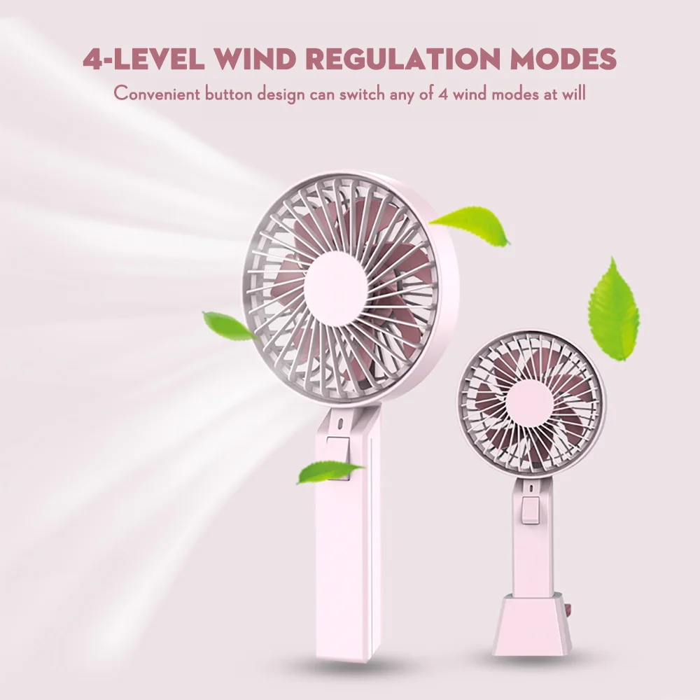 

Handheld Personal Mini Fan USB Rechargeable Portable Fan Cooler with Strap Adjustable 3 Speed for Office Outdoor Travel