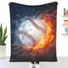 Football basketball blanket winter covered with plush blankets watching World Cup NBA games gifts to family and children