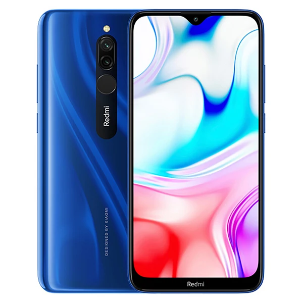 Blue Мобильный телефон Xiaomi Redmi 8 с глобальной прошивкой, 3 Гб ОЗУ, 32 Гб ПЗУ, Восьмиядерный процессор Snapdragon 439, двойная камера 12 Мп, аккумулятор 6,2" 5000 мАч - Цвет: Blue