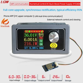 

DC DC Buck Boost Converter CC CV 6.0-36V 6A Adjustable Power Supply Module