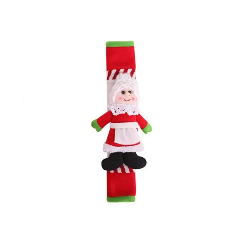 Christmas Refrigerator Handle Covers Set Of 2, Cute Santa Fridge Door Cover Kitchen Appliance Handle Covers For Kitchen