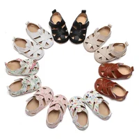 Infant Kid Beach Shoes Rubber Sole Anit-slip First Walker Toddle Baby Girl Shoes Princess Pu Hollow Solid Sandals 0-24Monthes 3