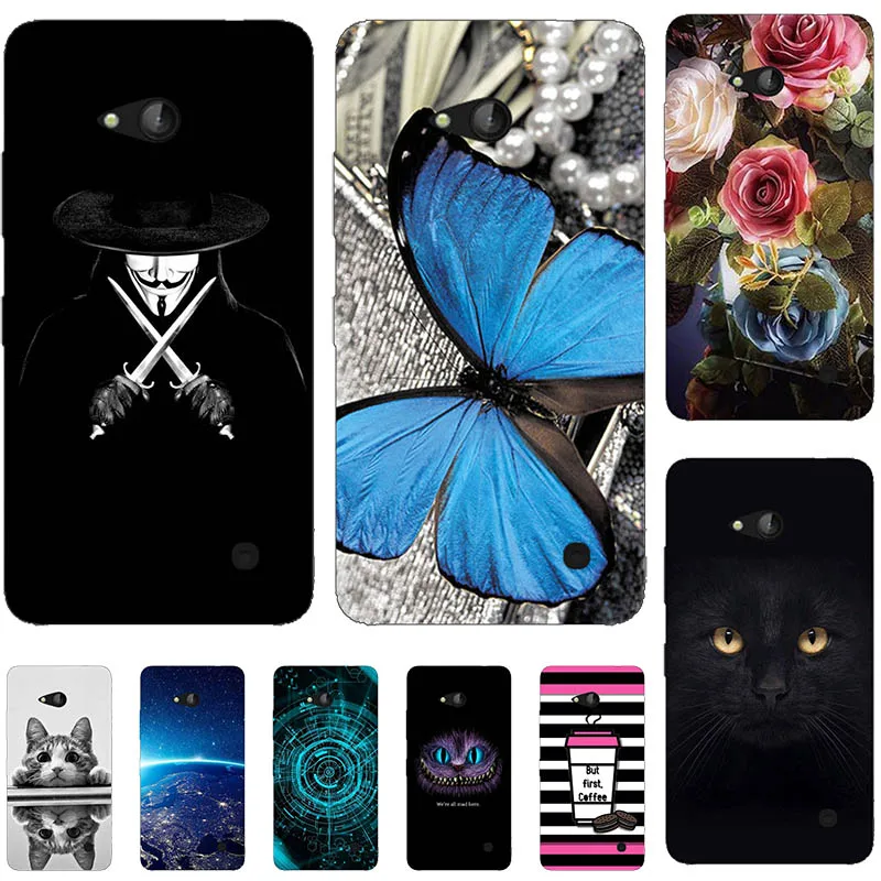 Phone Case For Nokia Microsoft Lumia 640 Lte 640XL Relief Cartoon Animal Cat Cover Coque Funda Bag Shell | Мобильные телефоны и