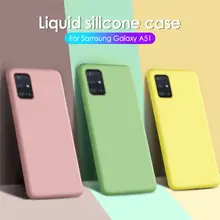 Arvin Original Case for Samsung Galaxy A51 A71 A50 A81 A91 M60S M80S S10 Lite Case Official Silicone Full Cover Soft Microfiber