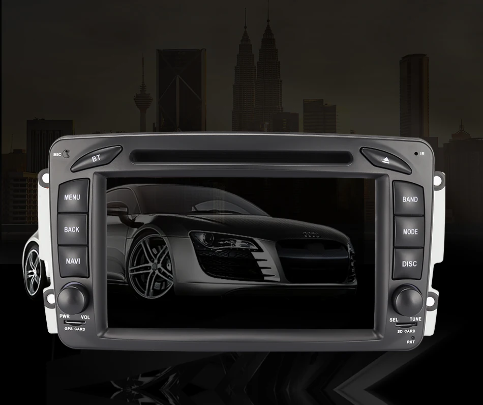 Eunavi 2 Din 7 ''Android 9,0 автомобильный DVD для Mercedes Benz CLK W203 W208 W209 W210 W463 Vito Viano четырехъядерный Радио стерео с dsp