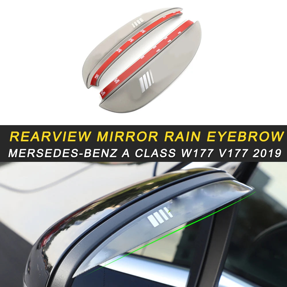 

Rearview Mirror Rain Eyebrow Trim Accessories Sticker for Mersedes-benz A Class W177 V177 2019 Auto Car